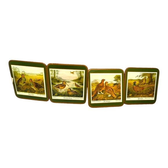 Pimpernel Jagd Fasan Photograph Vintage Pheasant Coasters Set of Four England - Picture 4 of 11